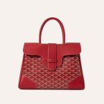 Goyard Saigon Tote Red Goyardine Canvas Palladium Hardware